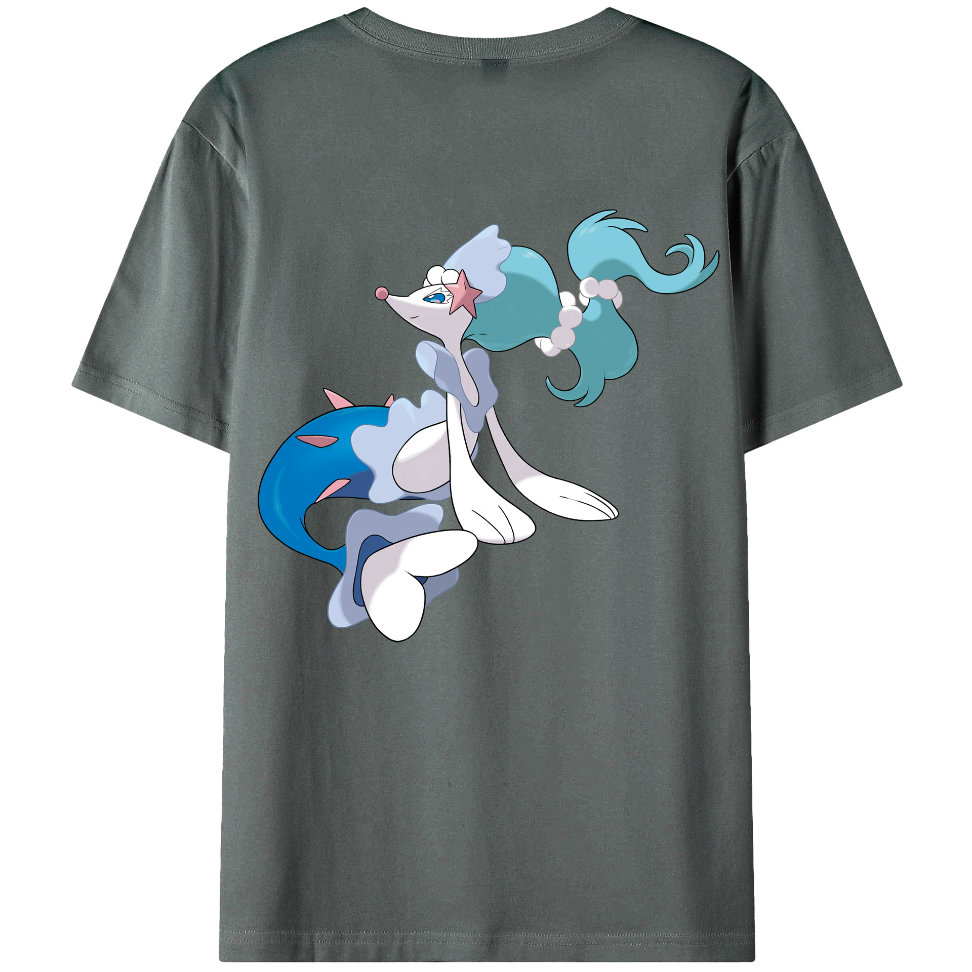 （画像用） ポケットモンスター Pokémon 綿100％ メンズ半袖Tシャツ（バックプリント） 通気性